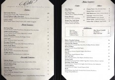 Spring Dinner Menu