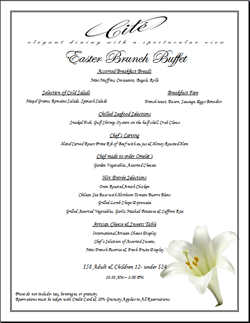 Cite Restaurant Easter Brunch 2010