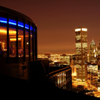 Cite Restaurant Night View of Chicago Skyline